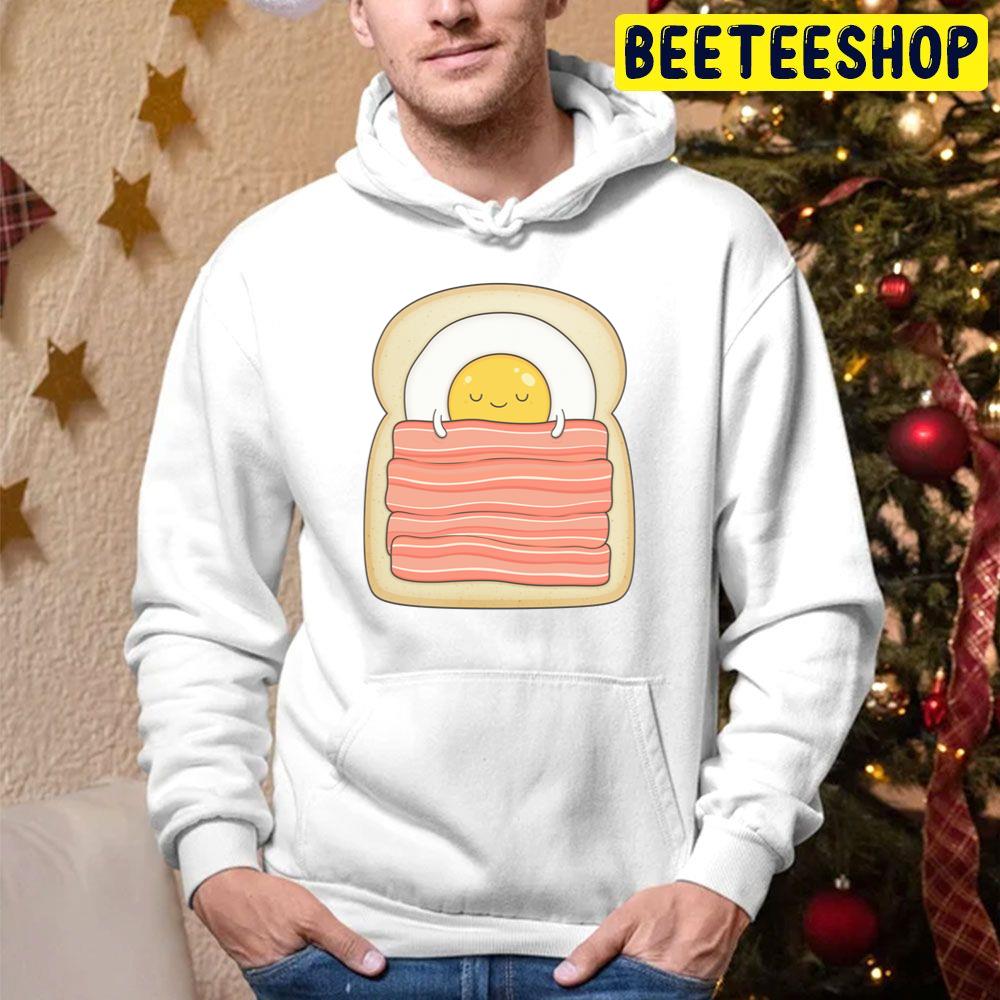 Egg Bread And Bacon Funny Bed And Breakfast Trending Unisex Hoodie