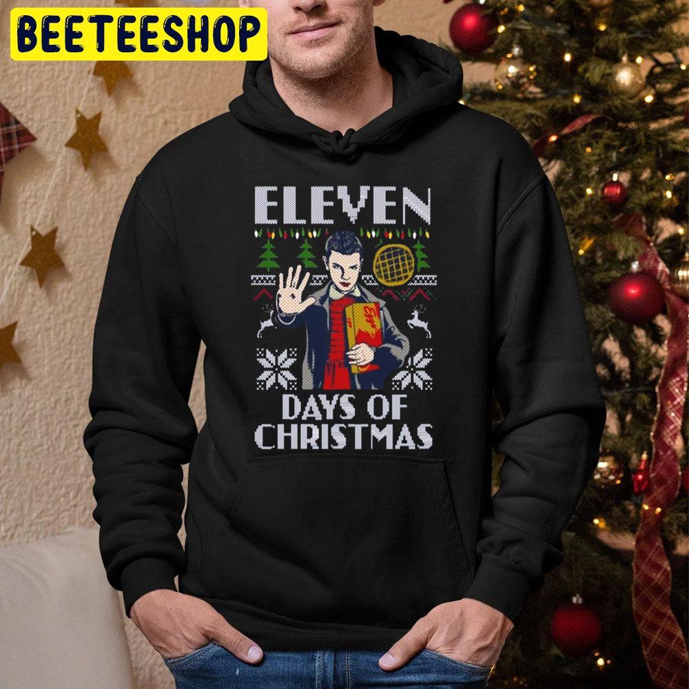 Eleven Days Of Christmas Stranger Things 4 Trending Unisex Hoodie