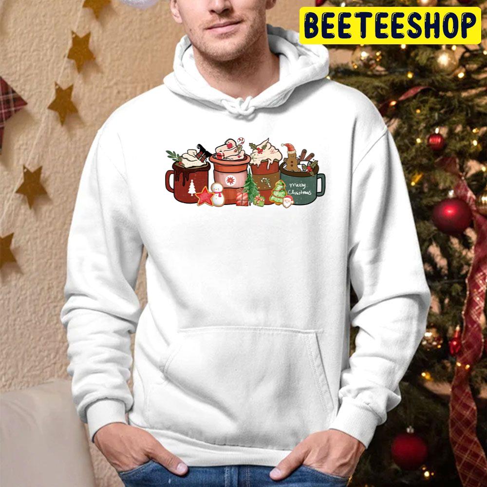 Elf Coffee Drink Cups Christmas Trending Unisex Hoodie