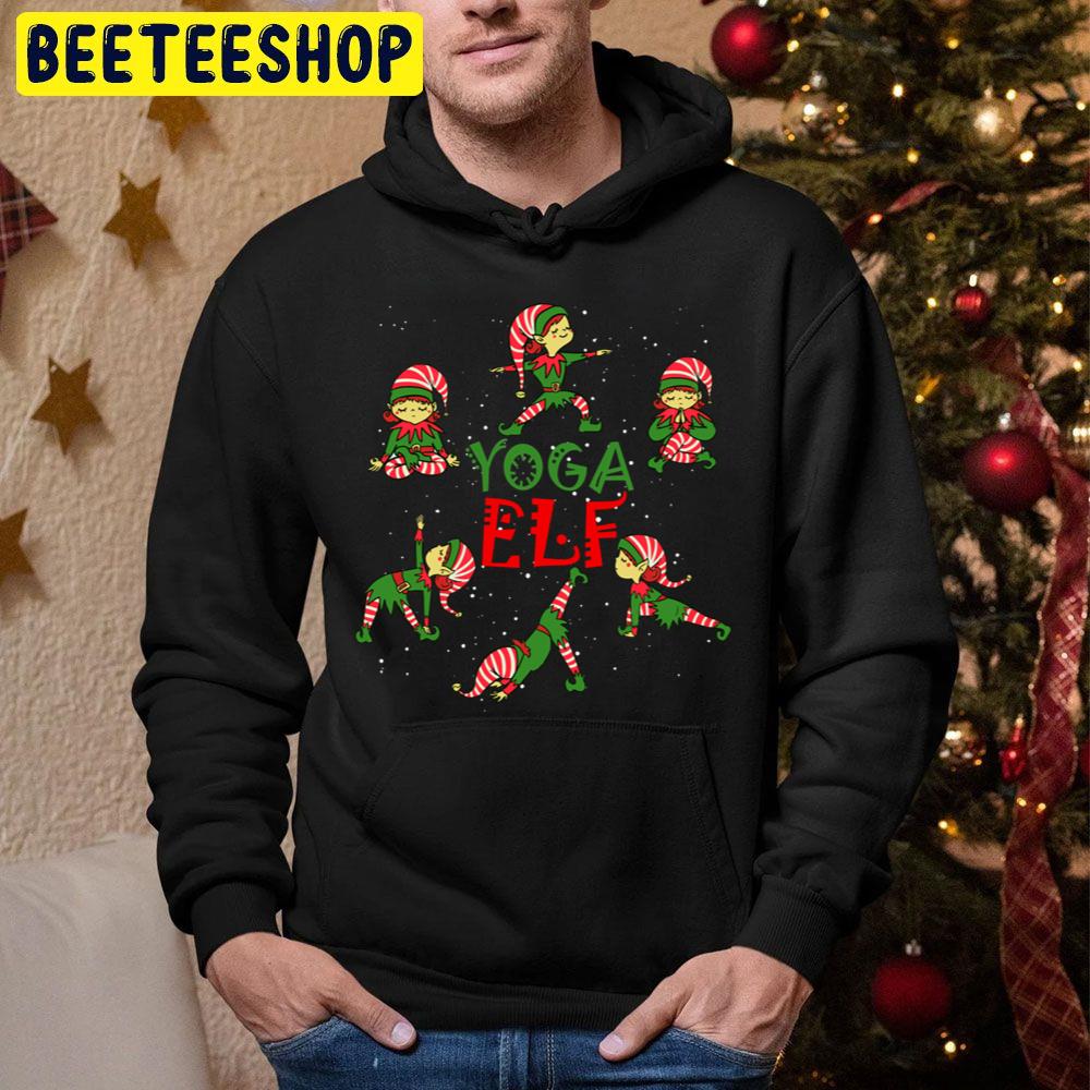 Elf Yoga Funny Xmas Trending Unisex Hoodie