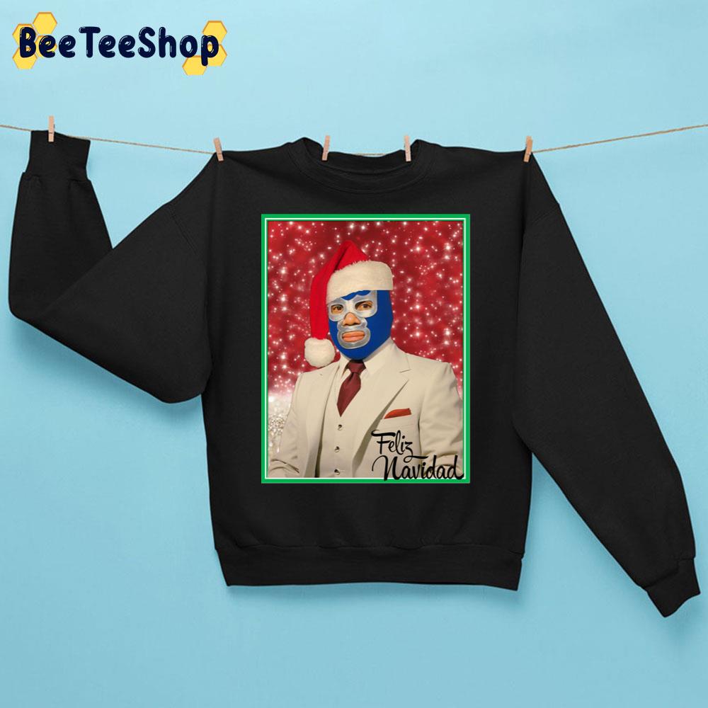 Feliz Navidad Blue Demon Christmas Wishes Trending Unisex Sweatshirt