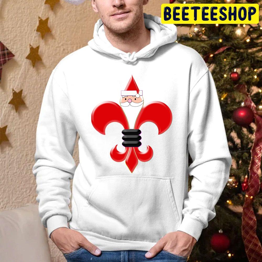 Fleur De Lis Santa Claus San Francisco Giants Baseball Christmas Trending Unisex Hoodie