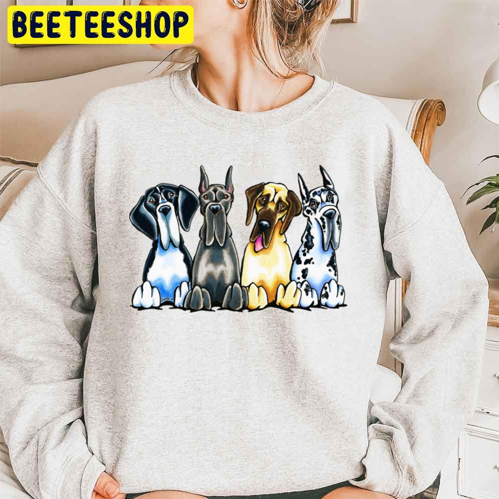 Four Great Danes Dog Lover Trending Unisex Sweatshirt