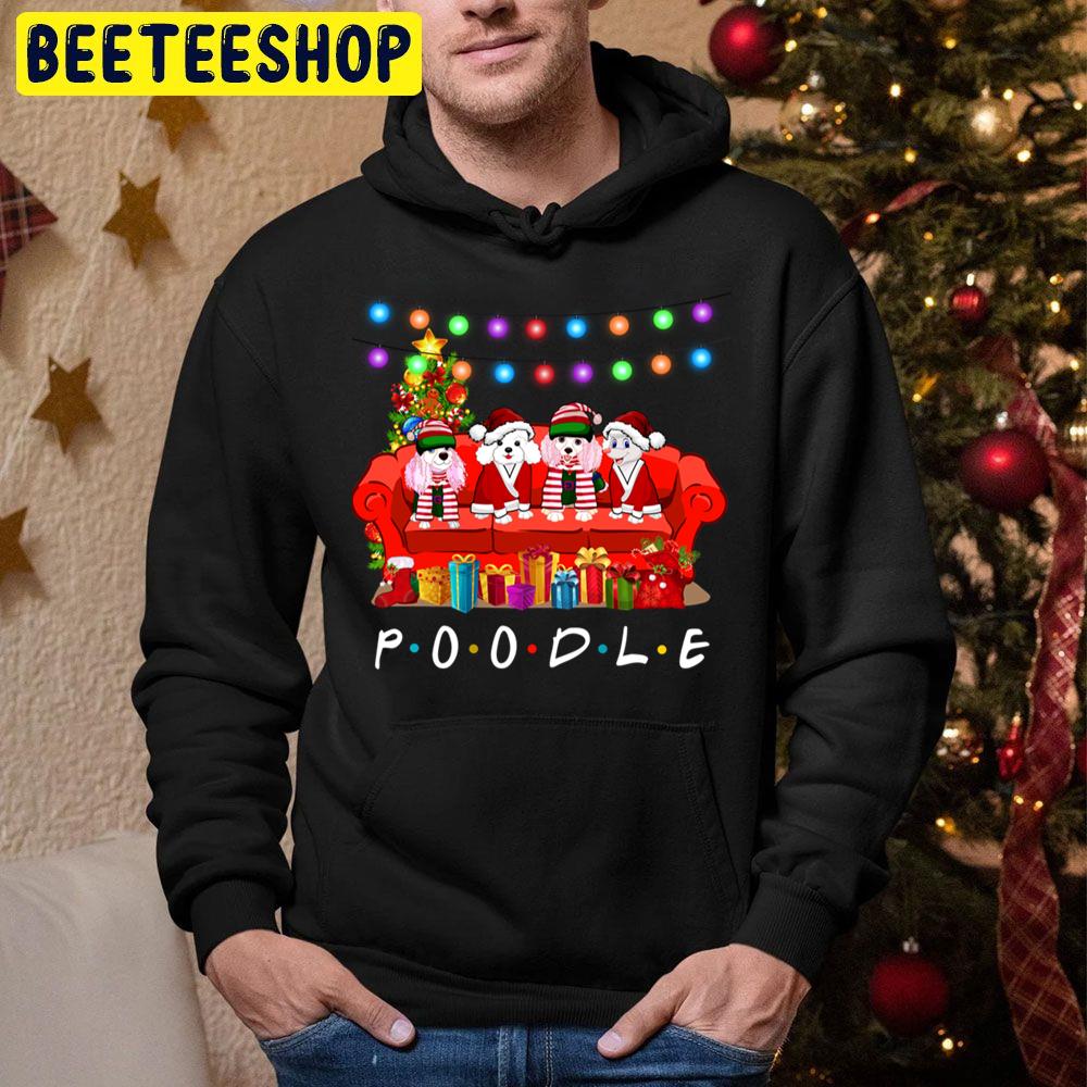 Friends Poodle Merry Christmas Trending Unisex Hoodie