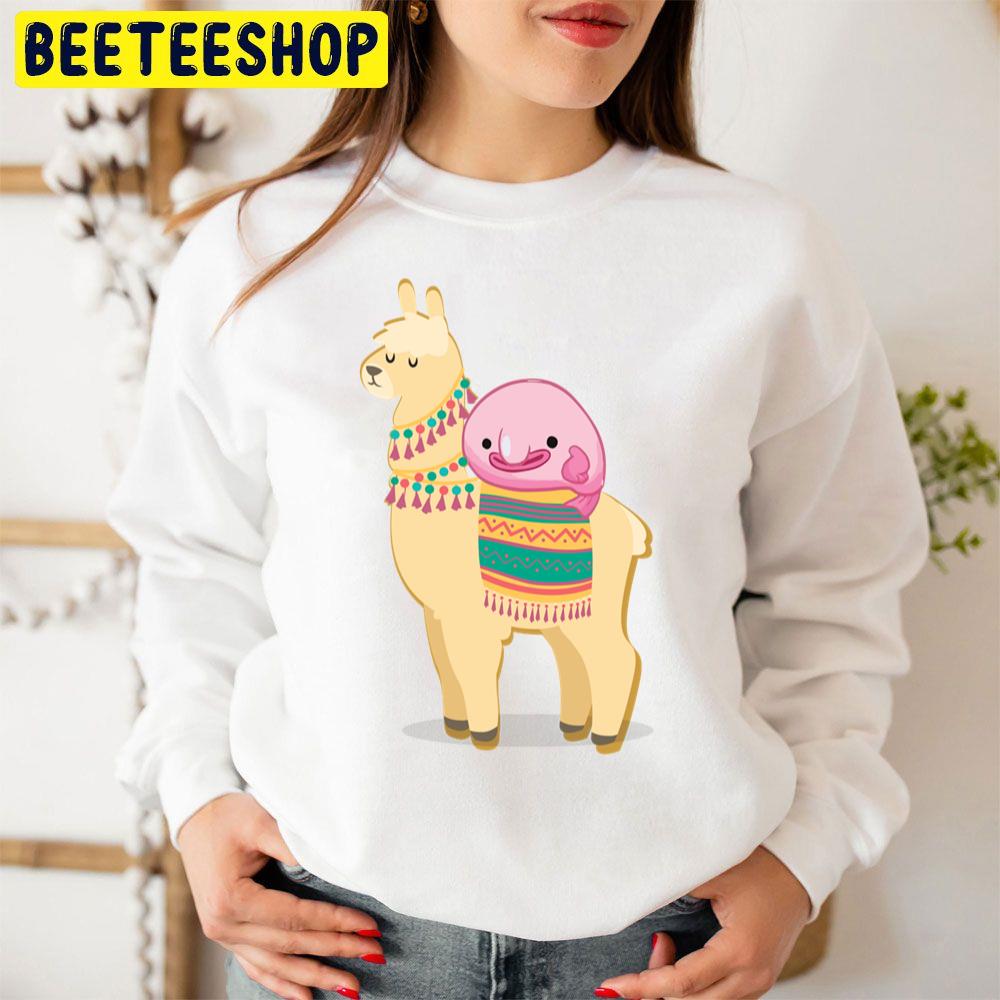 Funny Blobfish Llama Unique Trending Unisex Sweatshirt