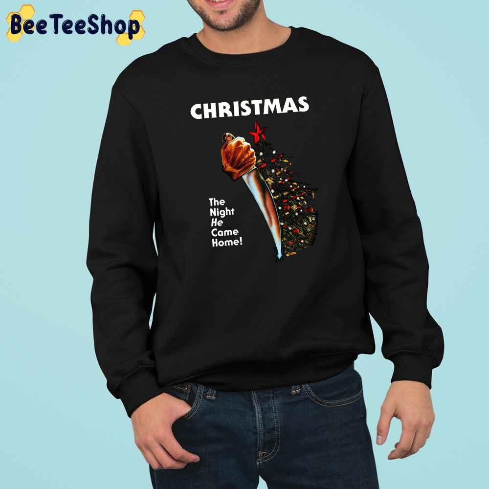 Funny Christmas The Night He Came Home Horror Style Trending Unisex Sweatshirt