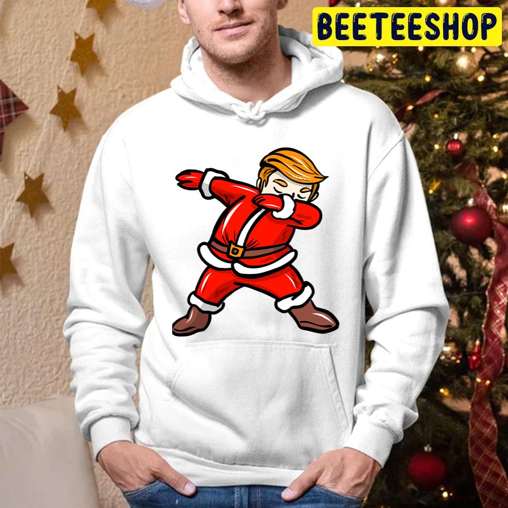 Funny Christmas Trump Santa Dab Trending Unisex Hoodie