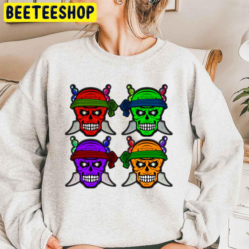 Funny Gaming Noob Halloween Ninja Skulls Trending Unisex Sweatshirt