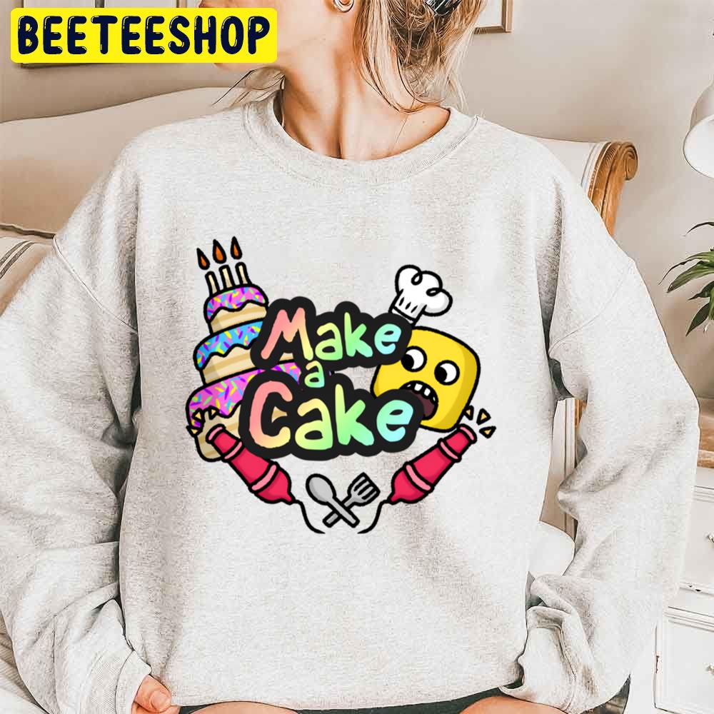 Funny Gaming Noob Make A Cake Trending Unisex Sweatshirt