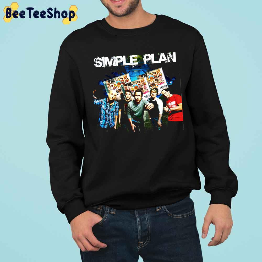 Funny Simple Plan Potrait Retro Wave Trending Unisex Sweatshirt