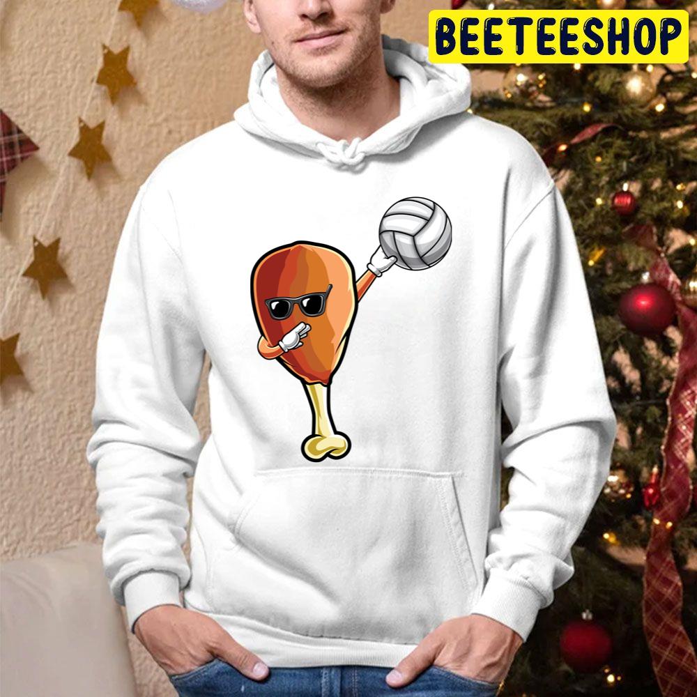 Funny Turkey Volleyball Thanksgiving Team Trending Unisex Hoodie