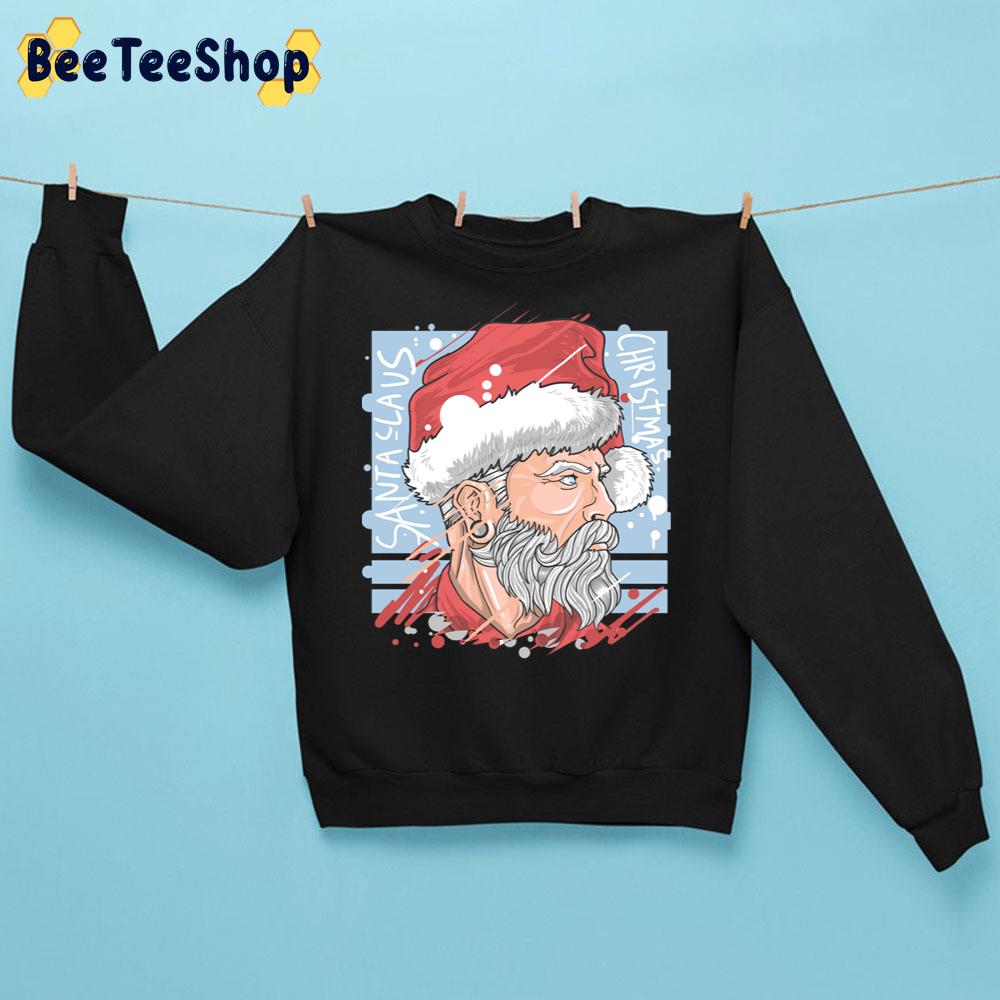 Funny Vintage Pink Santa Claus Christmas Trending Unisex Sweatshirt