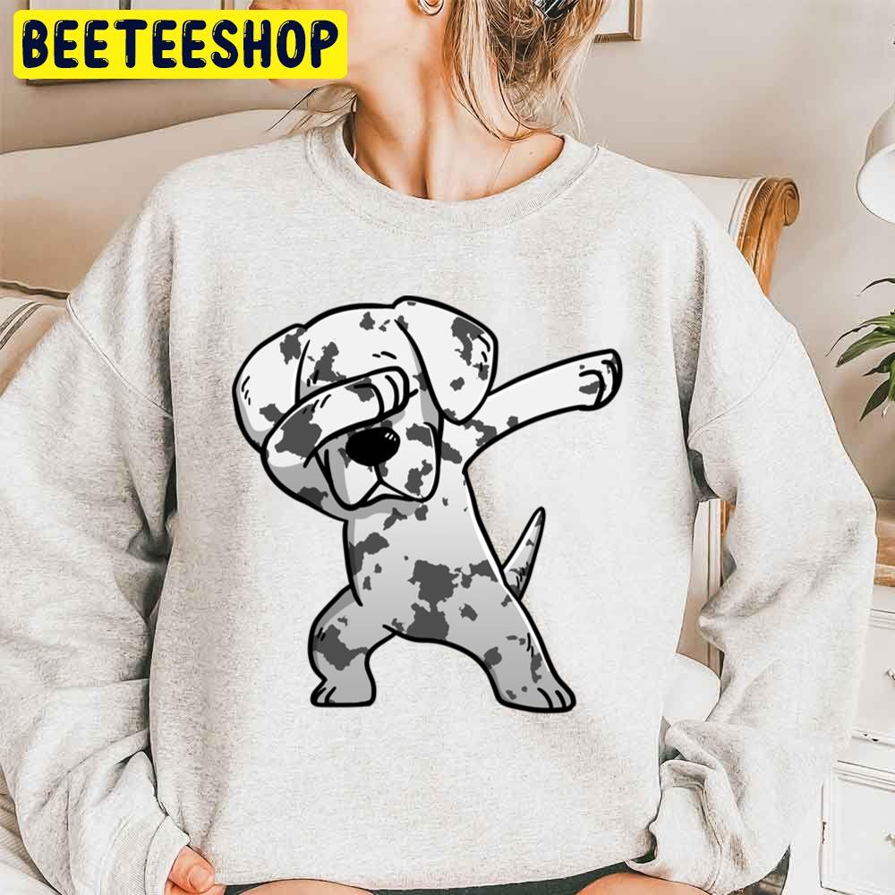 Funny White Great Dane Dabbing Trending Unisex Sweatshirt