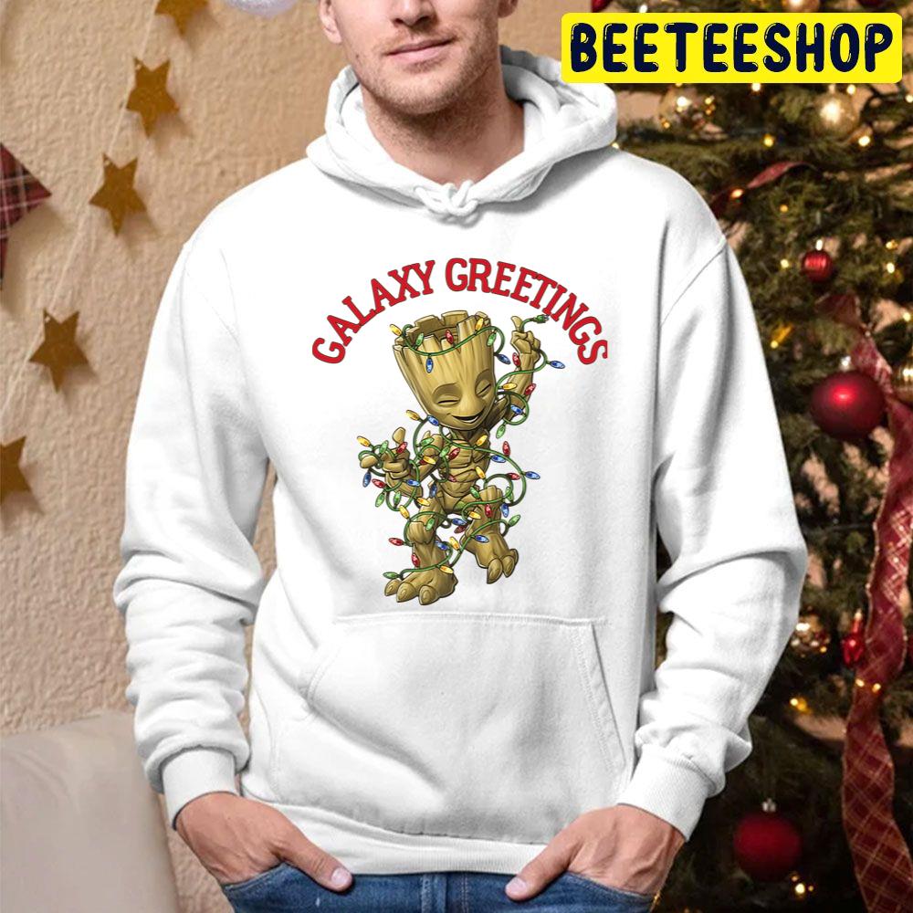 Galaxy Greetings Groot Christmas Trending Unisex Hoodie