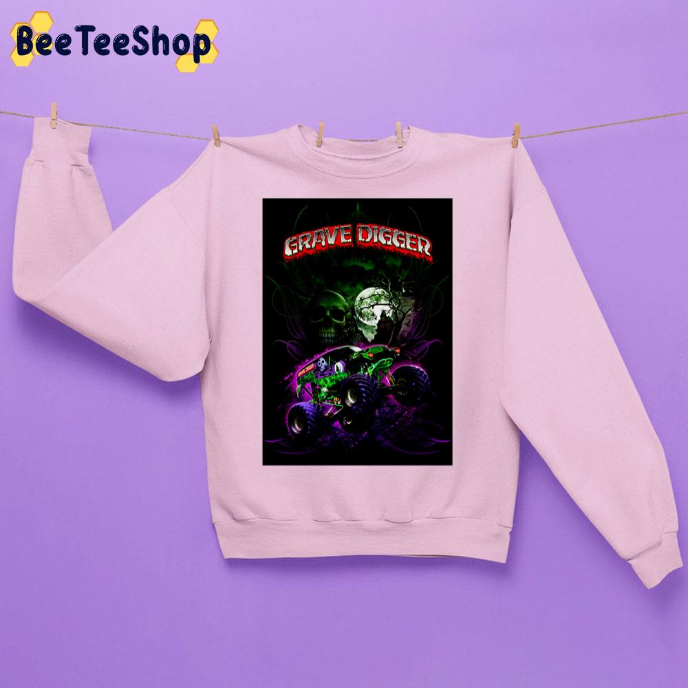 Grave Digger Band Monster Truck In Night Trending Unisex Sweatshirt ...