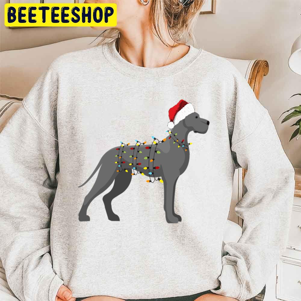 Great Dane Holiday Christmas Light Trending Unisex Sweatshirt