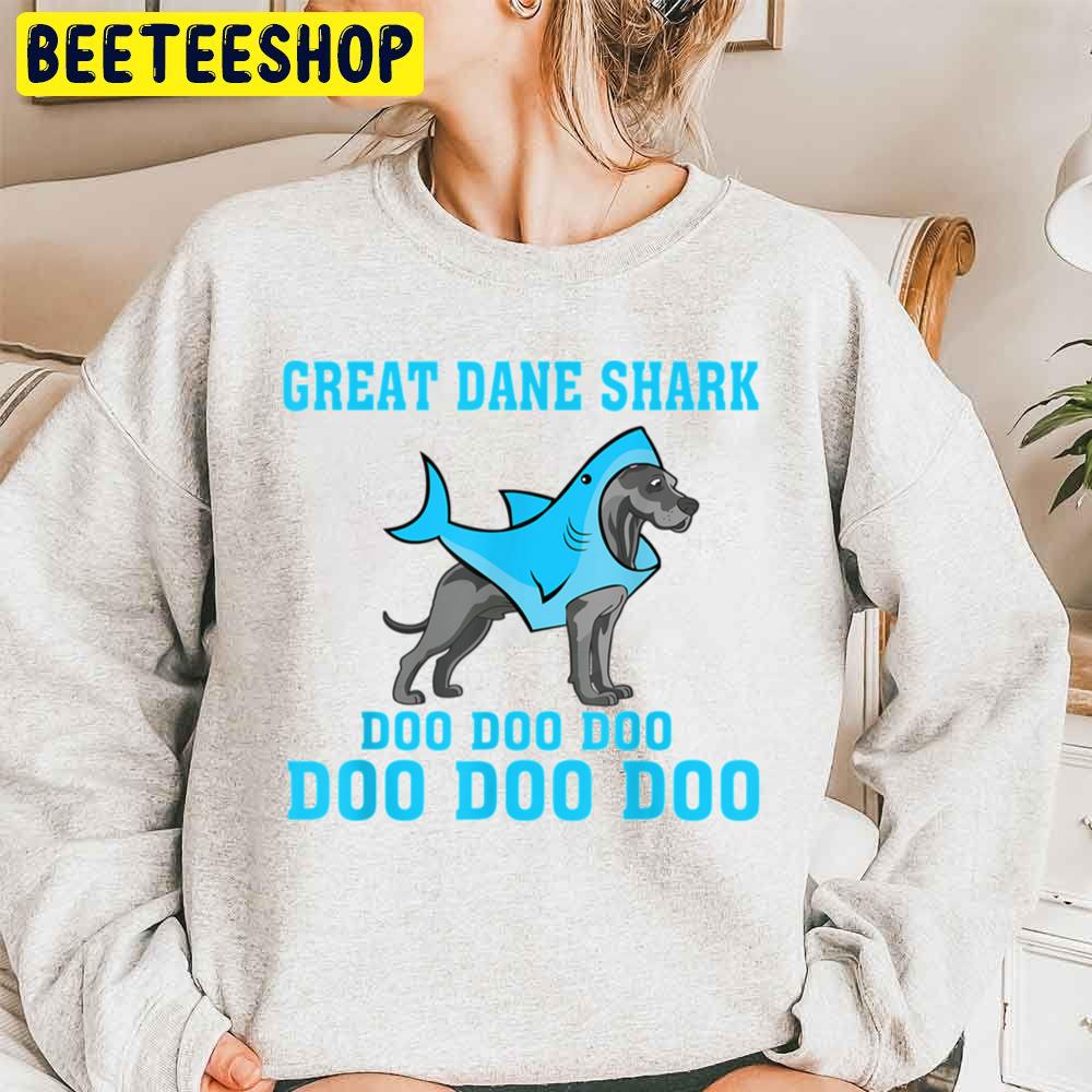 Great Great Dane Shark Doo Doo Doo Great Dane Lovers Trending Unisex Sweatshirt