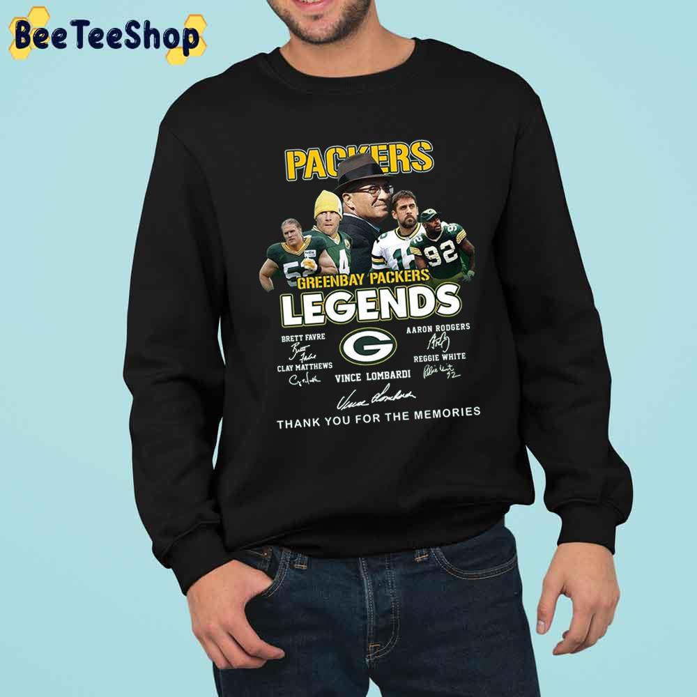 Greeenbay Packers Legends Vince Lombardi Thank You For The Memories Trending Unisex Shirt