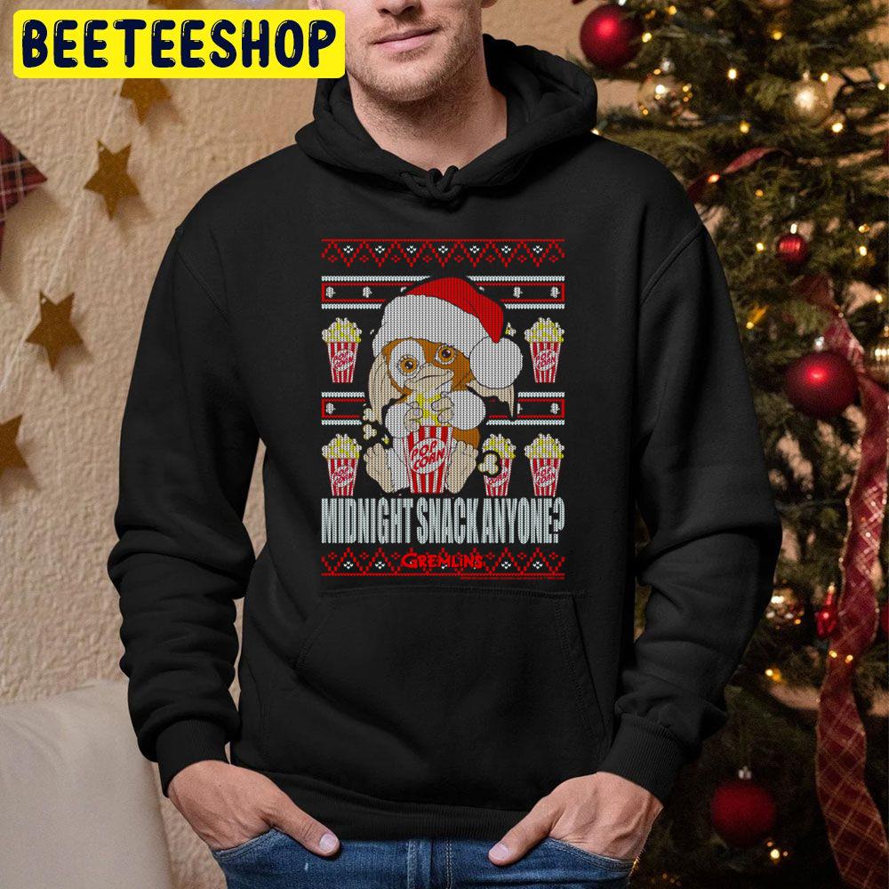 Gremlins Christmas Midnight Snack Anyone Knit Pattern Trending Unisex Hoodie