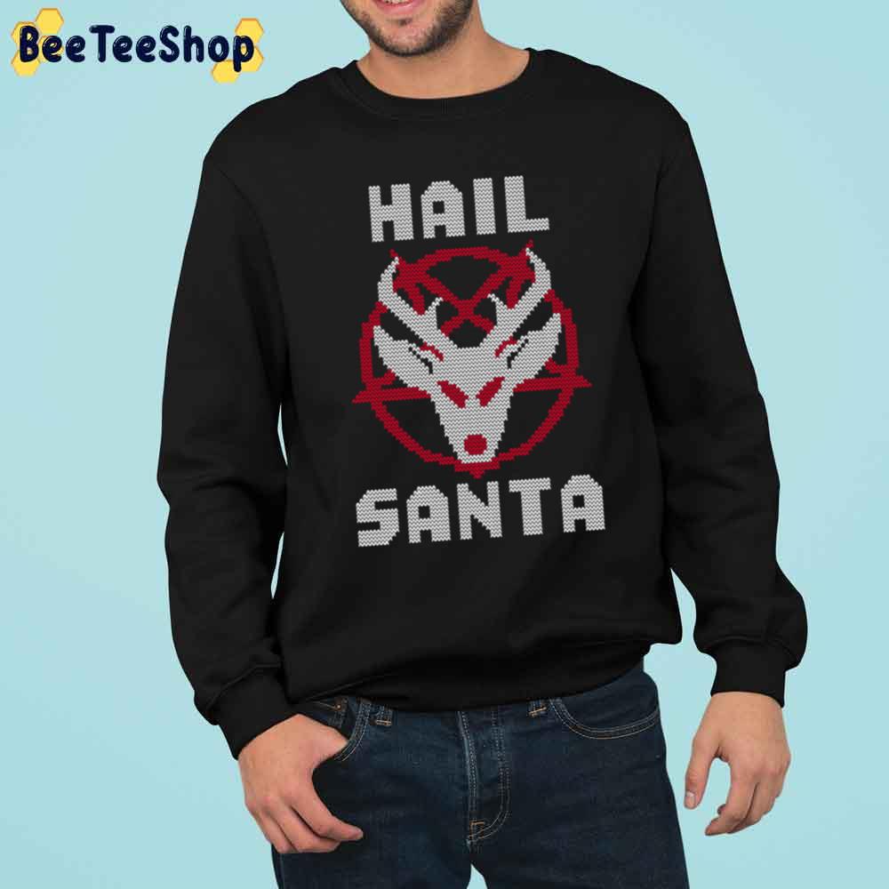 Hail Santa Knit Pentagram Trending Unisex Sweatshirt