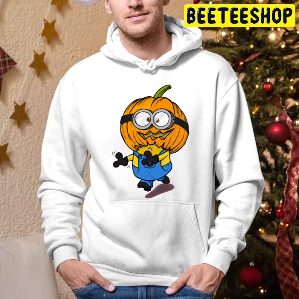 Hallowinion Cute Minion With Pumpkin Head Trending Unisex Hoodie