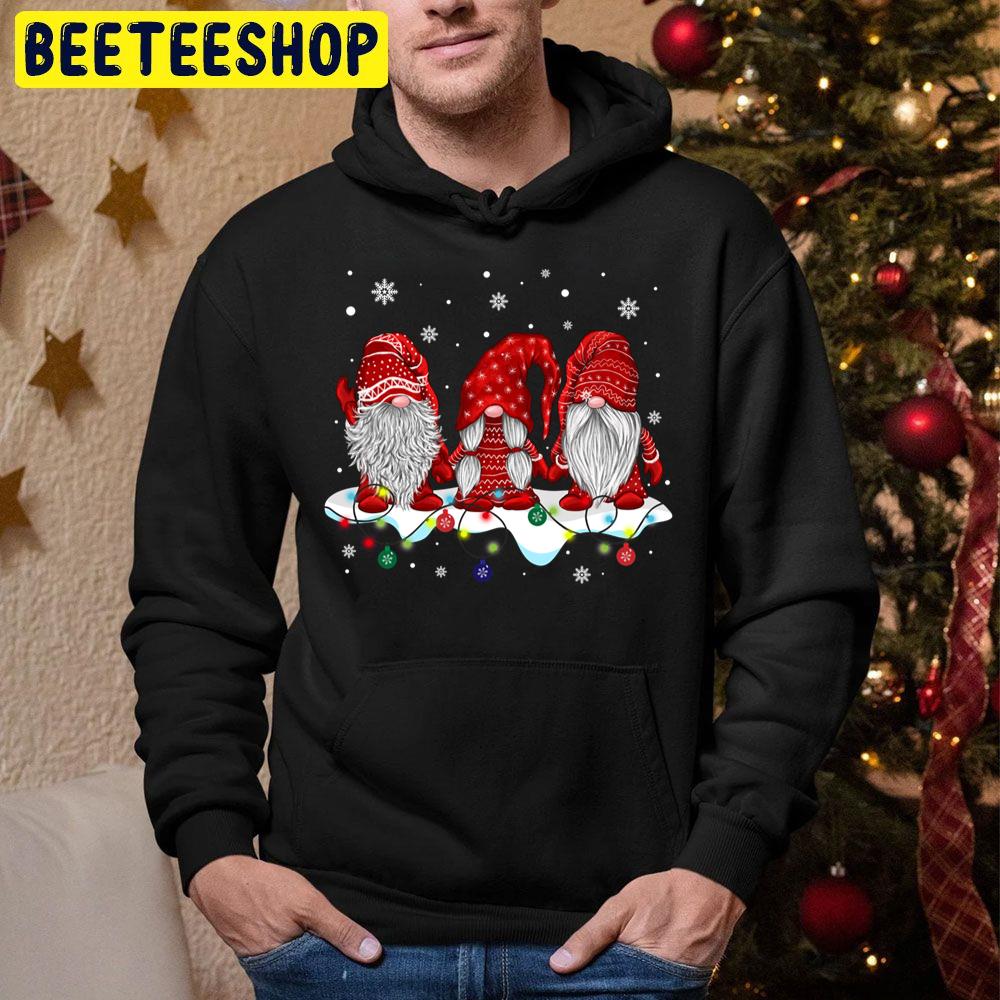 Hanging With Red Gnomies Santa Christmas Trending Unisex Hoodie