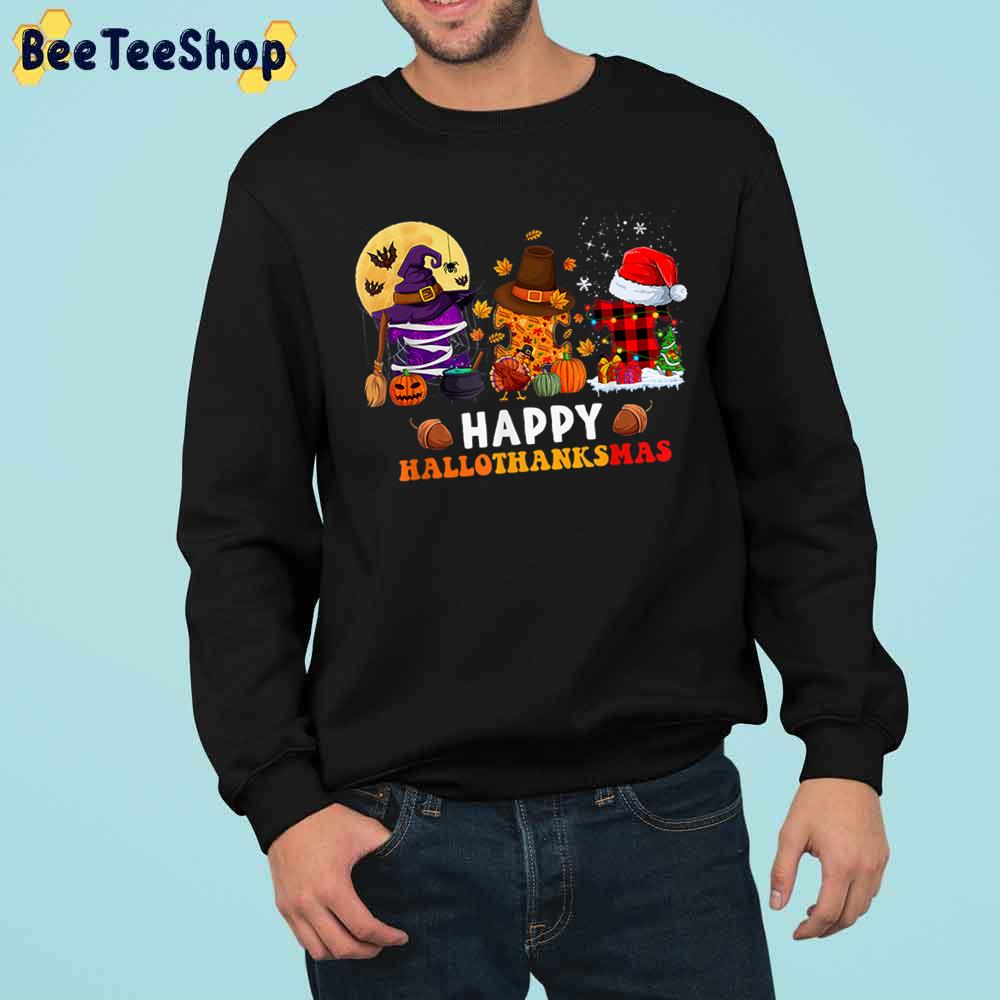 Happy Hallothanksmas Autism Awareness Thankful Xmas Trending Unisex Sweatshirt