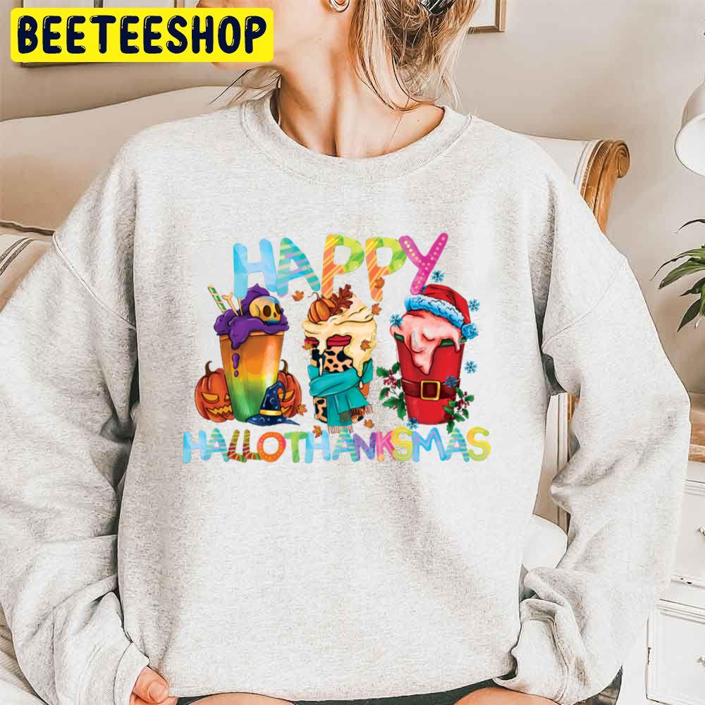 Happy Hallothanksmas Coffee Trending Unisex Sweatshirt