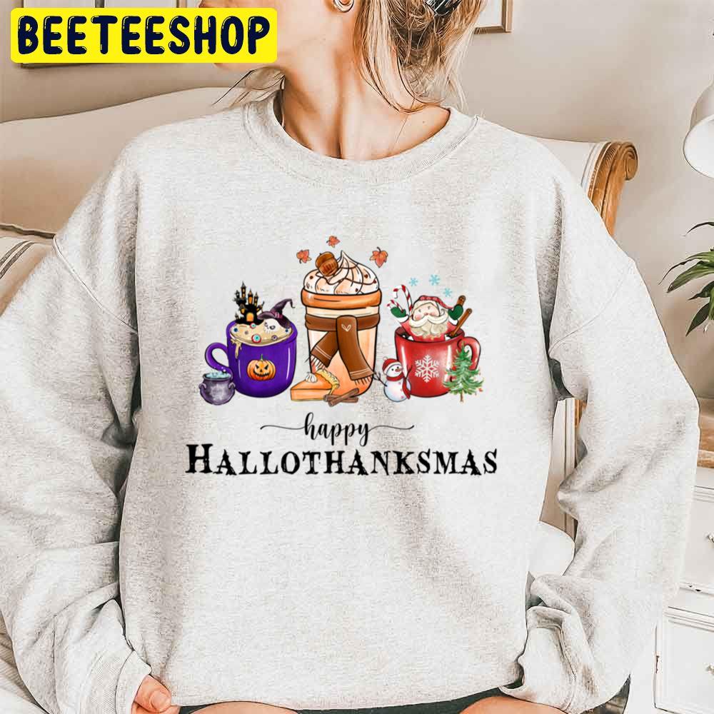 Happy Hallothanksmas Thanksgiving Day Trending Unisex Sweatshirt