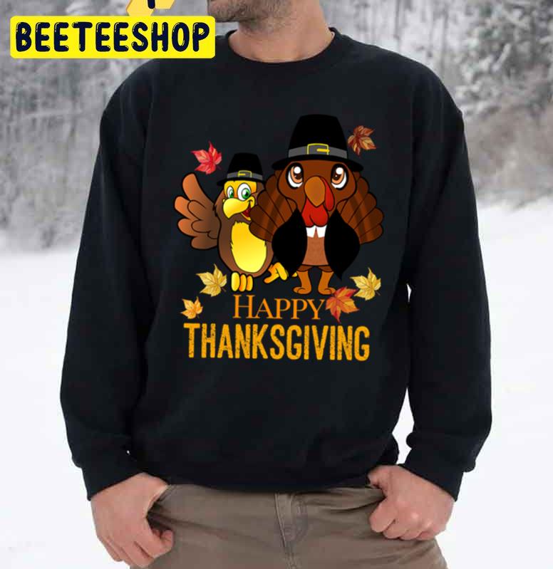 Happy Thanksgiving Friends Owl Turkey Trending Unisex Sweatshirt