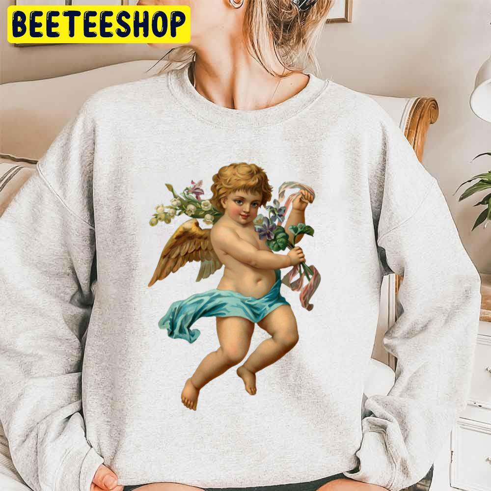 Heavenly Baby Angel Cherub Snuggled Trending Unisex Sweatshirt