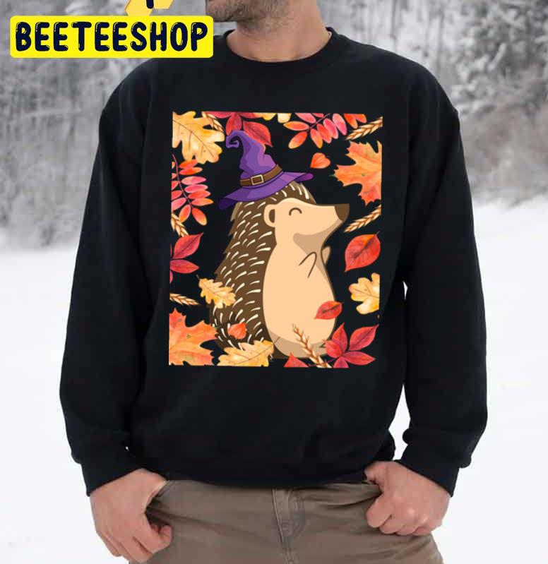 Hedgehog Witch For Halloween Trending Unisex Sweatshirt