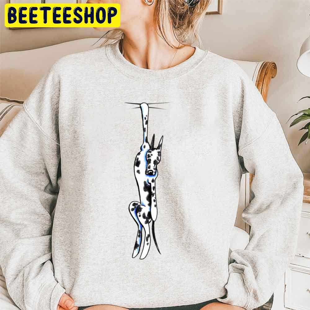 Help Clingy Harlequin Great Dane Trending Unisex Sweatshirt