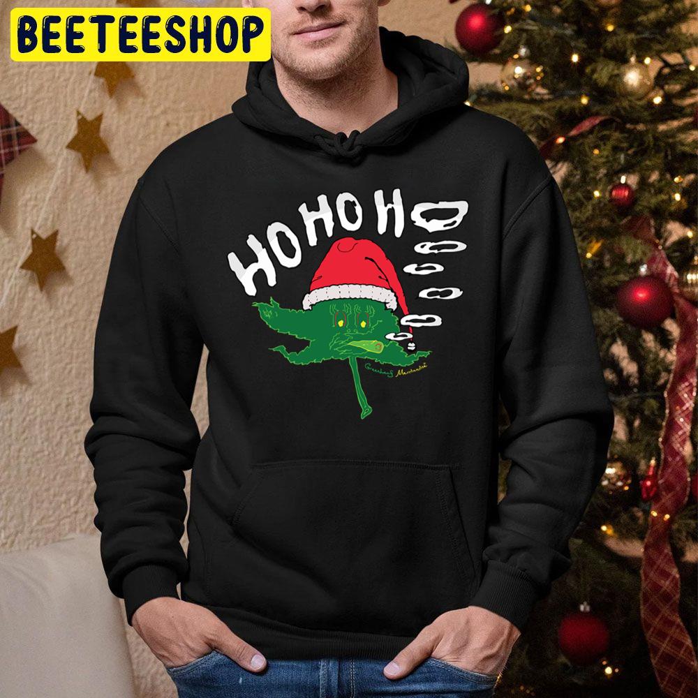 Ho Ho Ho Merry Weedmas Christmas Trending Unisex Hoodie