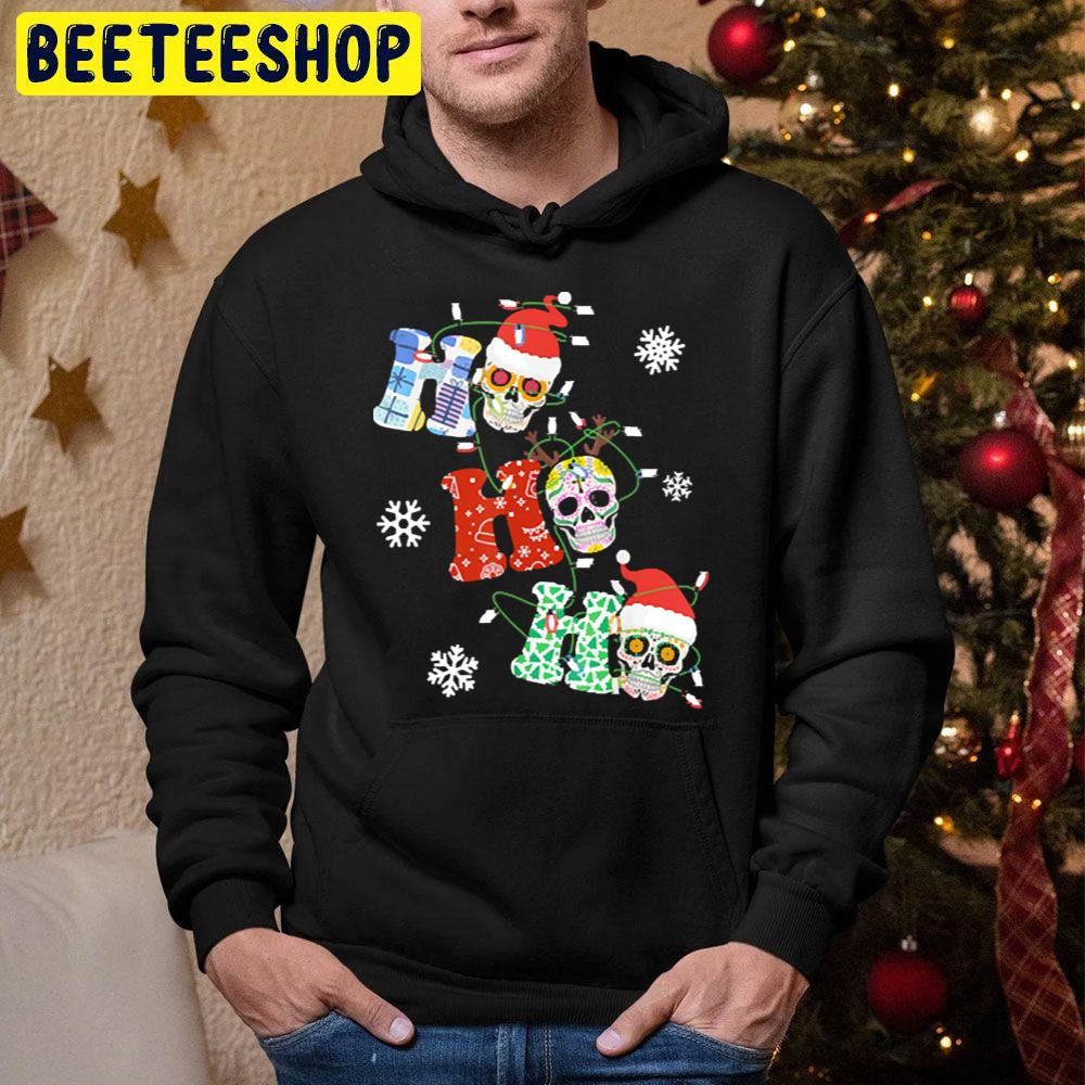 Ho Ho Ho Sugar Skull Christmas Trending Unisex Hoodie