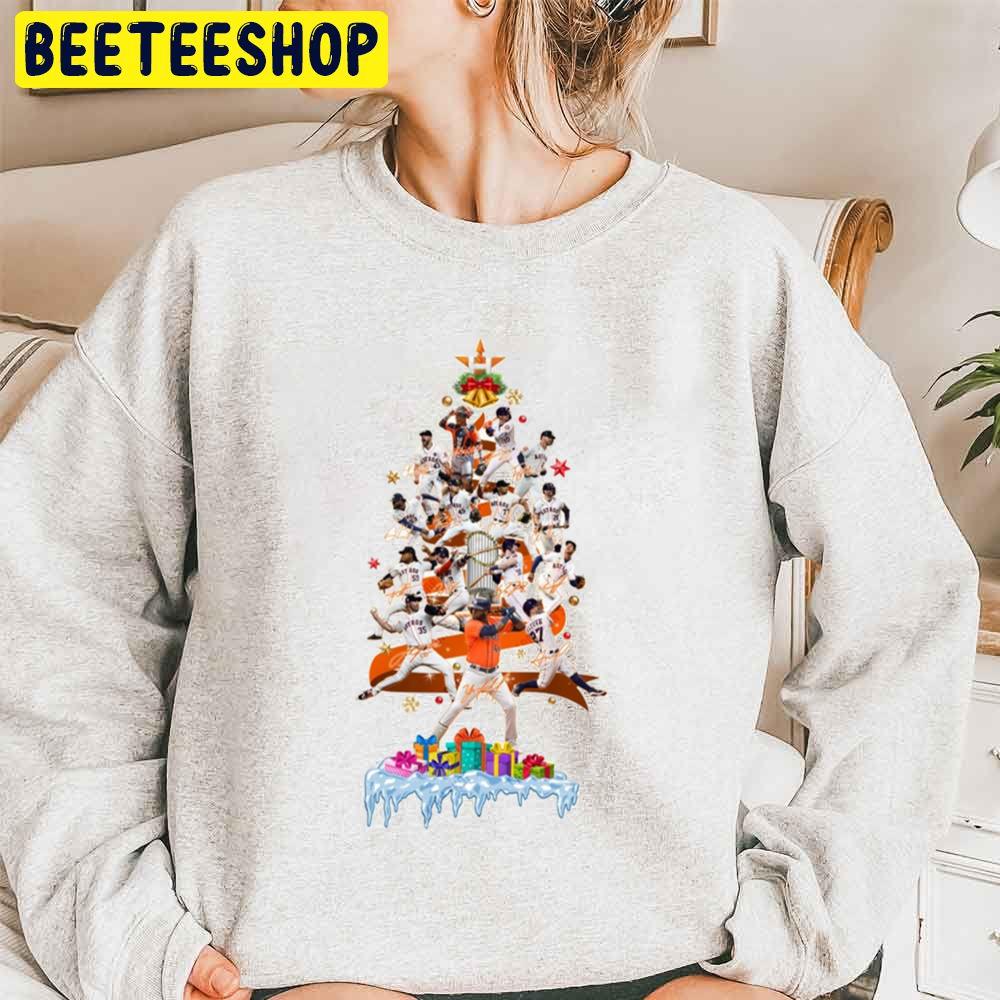 Houston Astros Baseball Christmas Tree World Series Champions 2022 Trending Unisex Sweatshirt