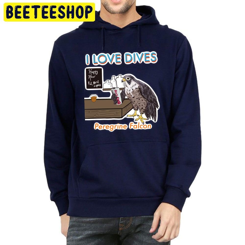 I Love Dives Peregrine Falcon Trending Unisex Hoodie