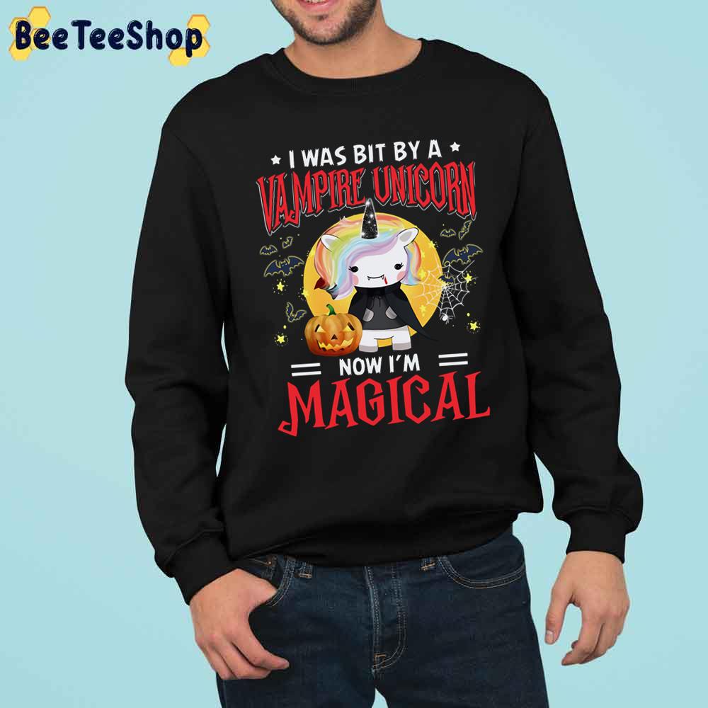 I Was Bit By A Vampire Unicorn Now I’m Magical Trending Unisex Sweatshirt