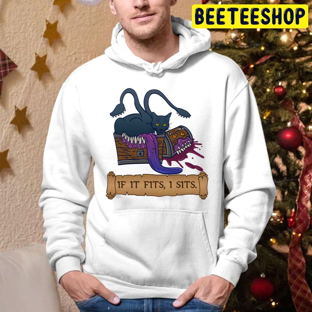 If It Fits, I Sits Black Cat Trending Unisex Hoodie