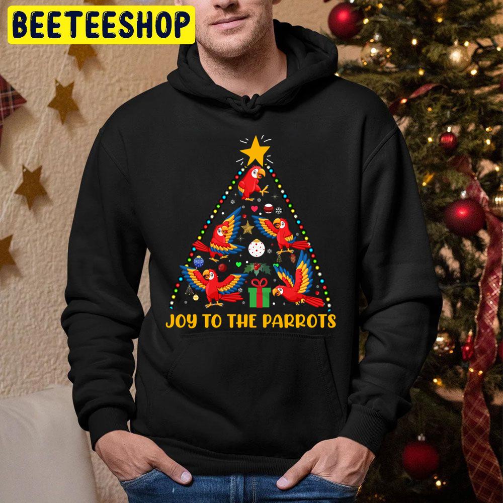 Joy To The Parrot Christmas Tree Trending Unisex Hoodie