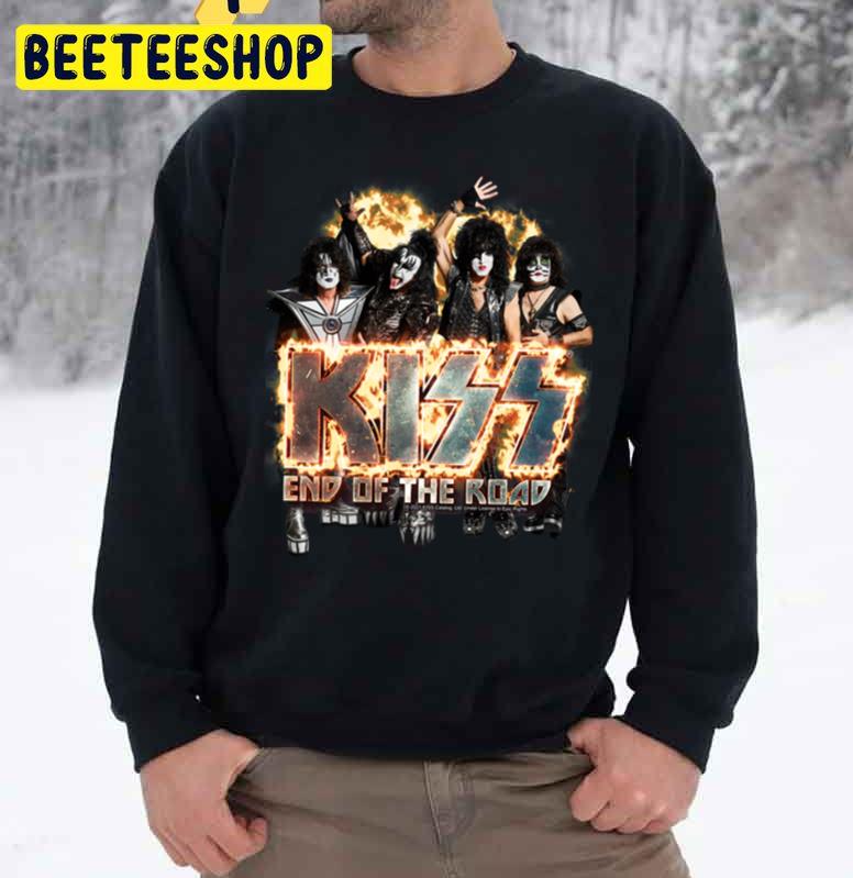 Kiss The Band End Of The Road On Fire Trending Unisex Sweatshirt