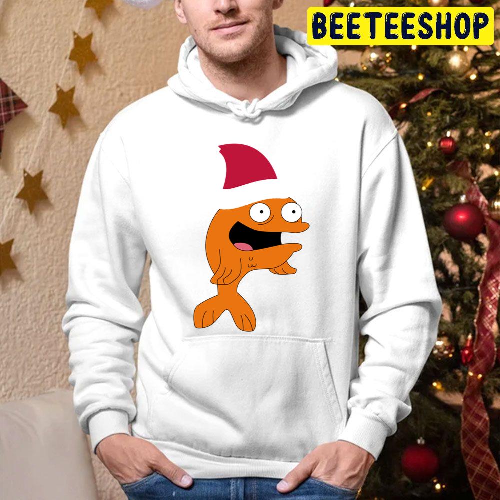 Klaus Fish Christmas Hat Trending Unisex Hoodie