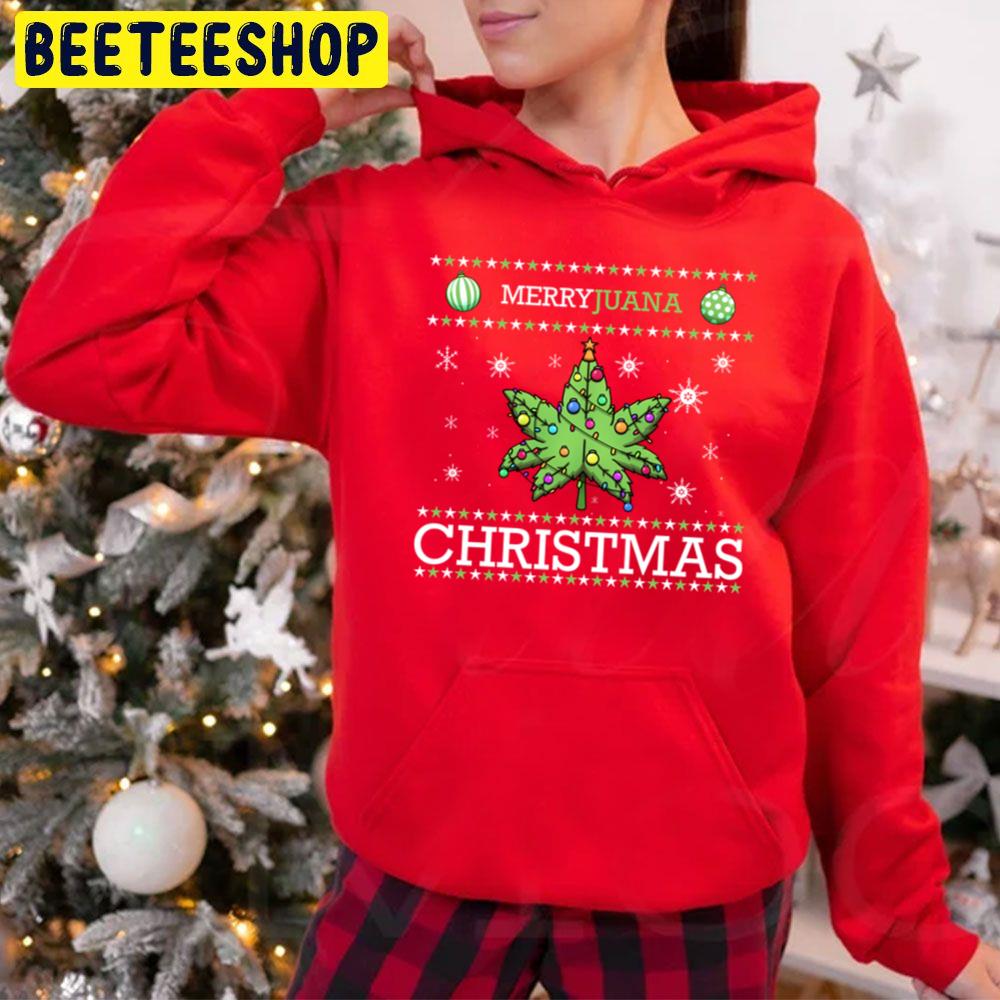 Knit Pattern Merryjuana Christmas Trending Unisex Hoodie