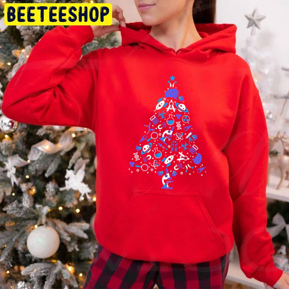 Knit Science Christmas Tree Trending Unisex Hoodie