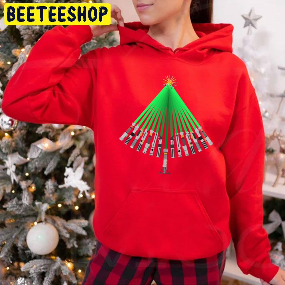 Lightsaber Star Wars Christmas Tree Trending Unisex Hoodie