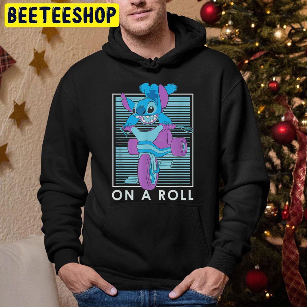 Lilo And Stitch On A Roll Trending Unisex Hoodie