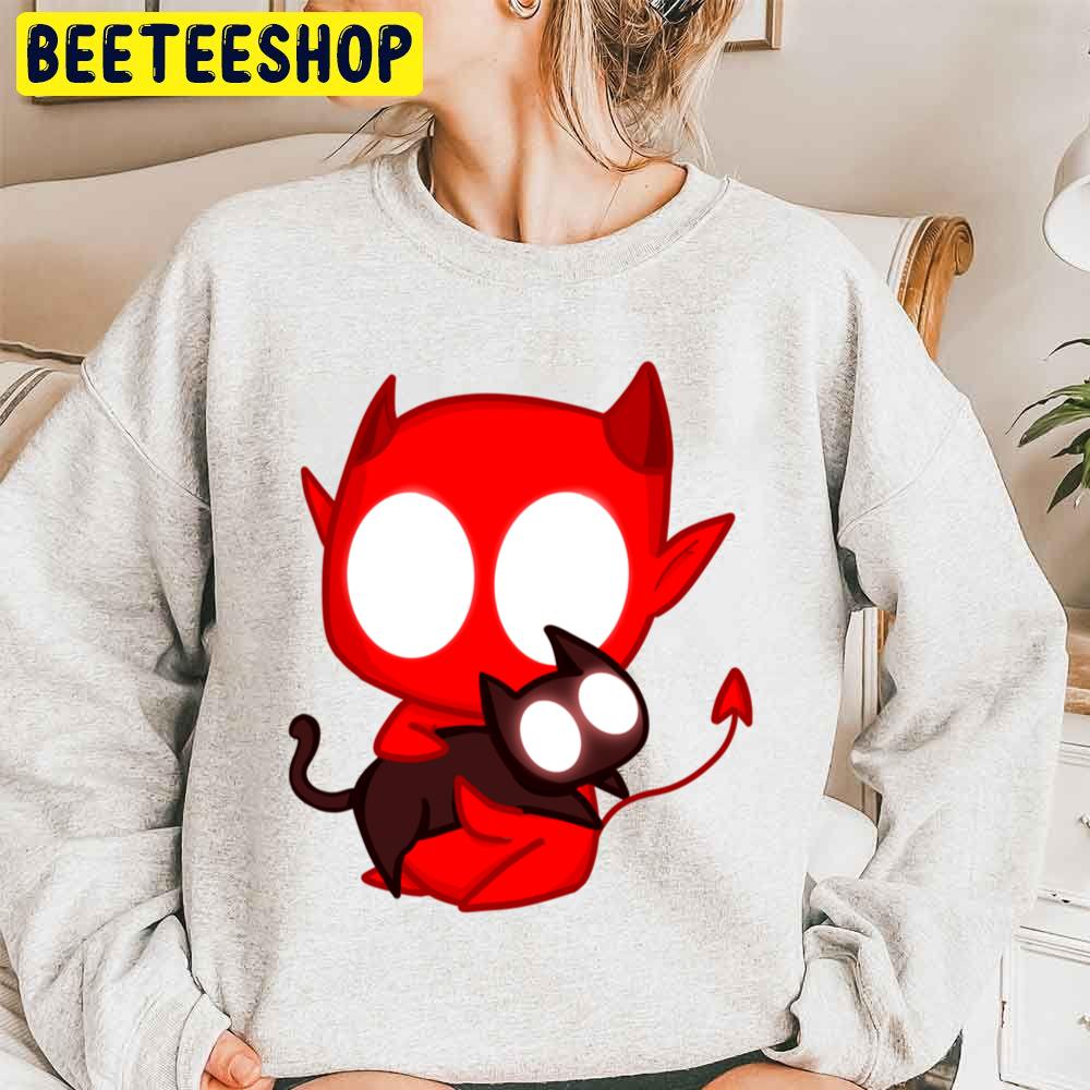 Little Devil And Kitty Trending Unisex Sweatshirt