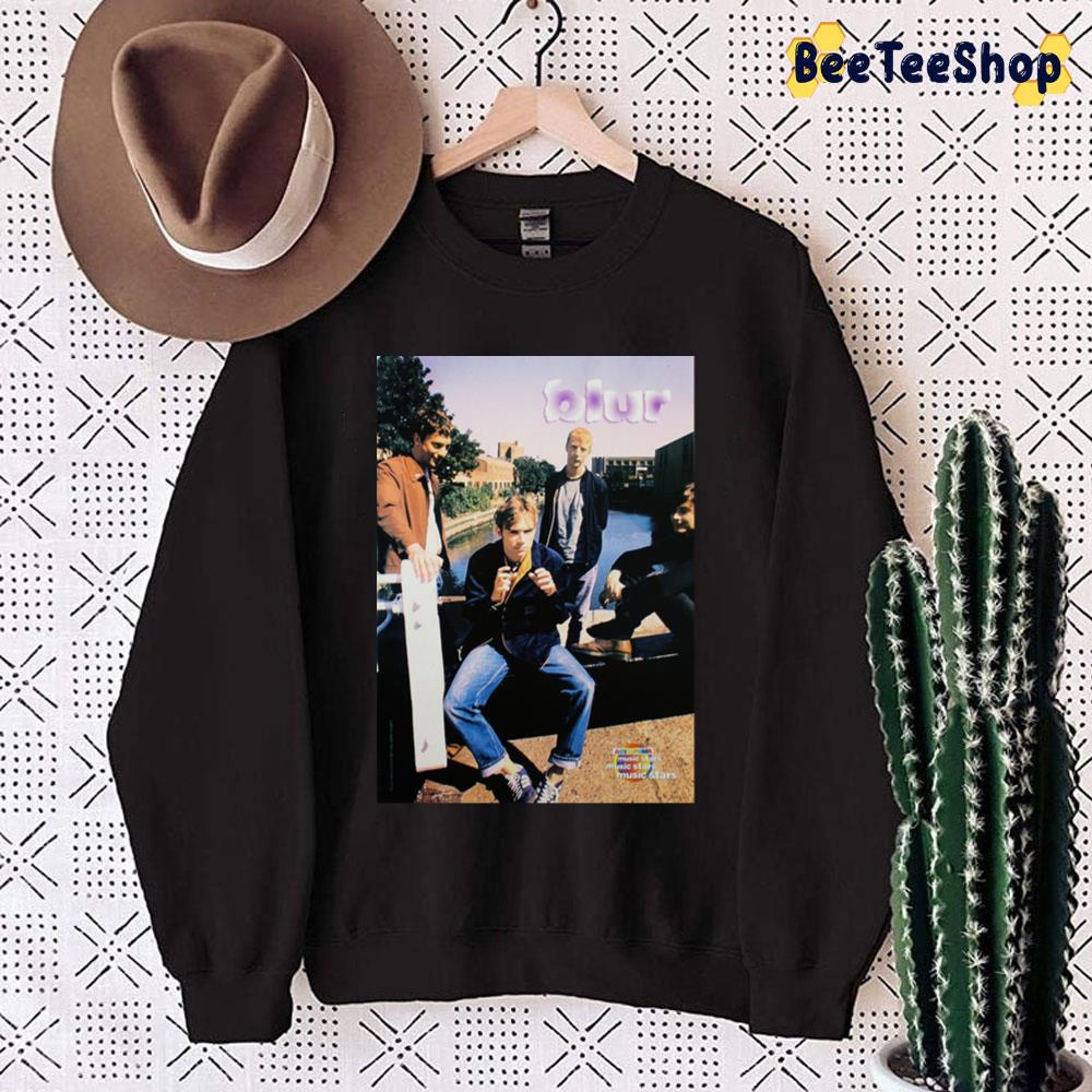 Members In Blur Rock Band Digital Art Trending Unisex Sweatshirt