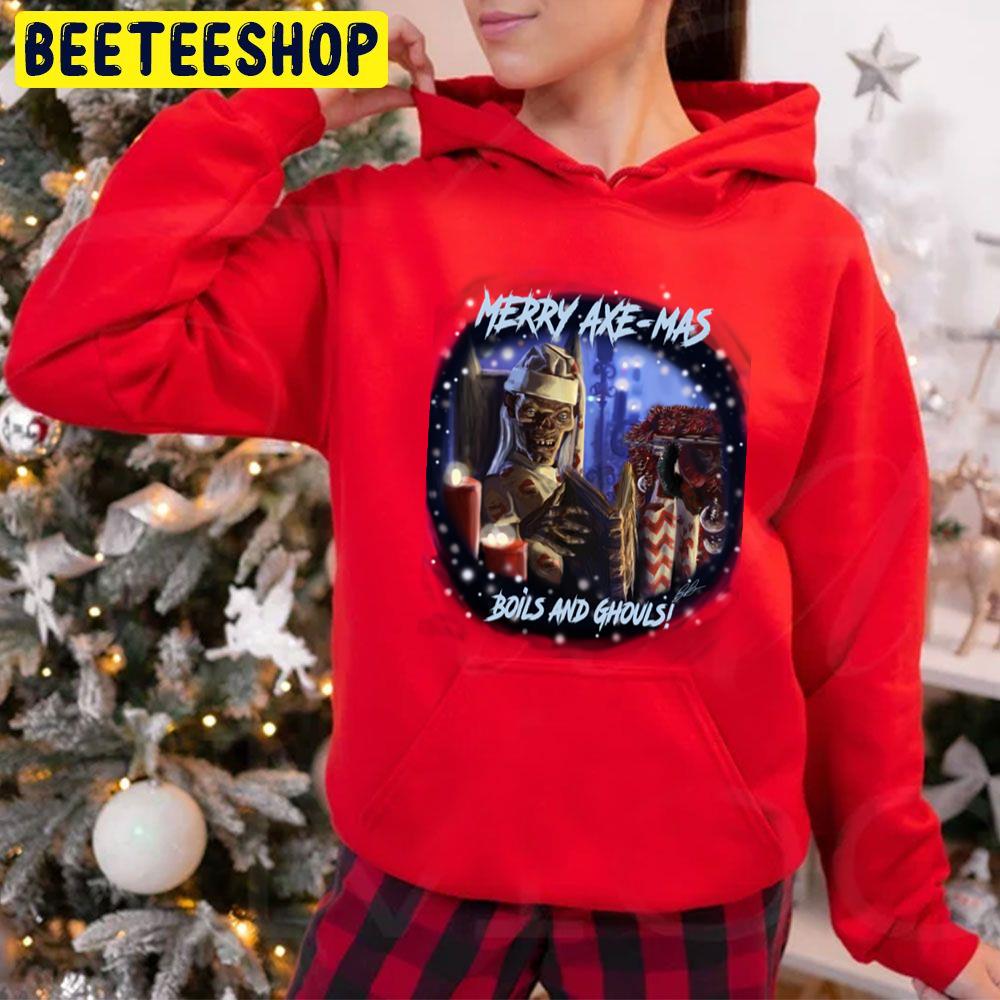 Merry Axe Mas Boils And Ghouls Christmas Trending Unisex Hoodie