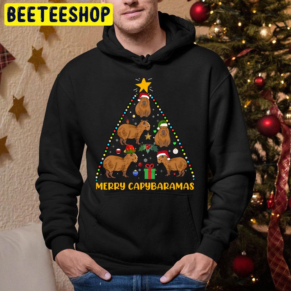 Merry Capybaramas Capybara Christmas Tree Trending Unisex Hoodie